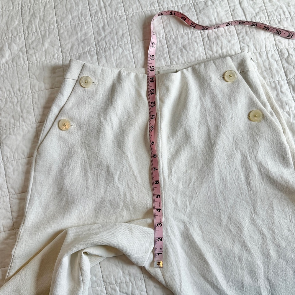 J. Crew Wide Leg High Rise Sailor Pants Off White 10 NWT - Picture 3 of 10